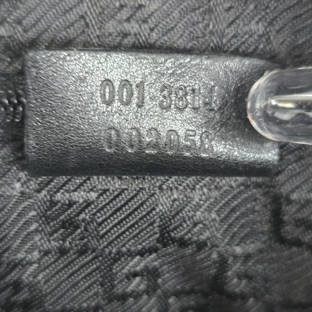 Vintage Authentic Gucci Black Suede Shoulder Purse With Gold Accents And GG - Picture 13 of 17